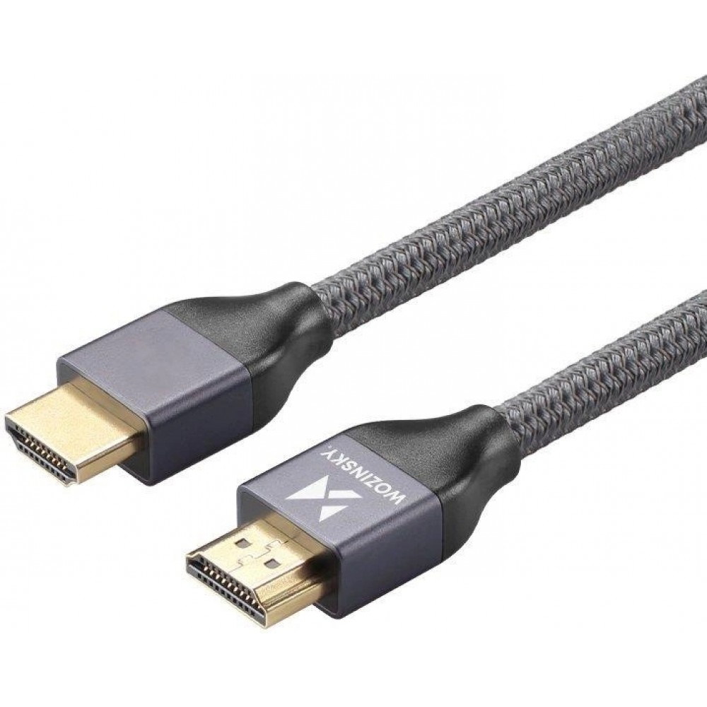 Câble HDMI 2.1 8K 60 Hz 48 Gbps / 4K 120 Hz / 2K 144 Hz (1 m) Wozinsky - Argent