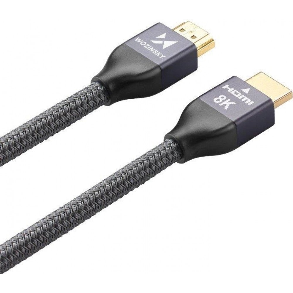 Câble HDMI 2.1 8K 60 Hz 48 Gbps / 4K 120 Hz / 2K 144 Hz (1 m) Wozinsky - Argent