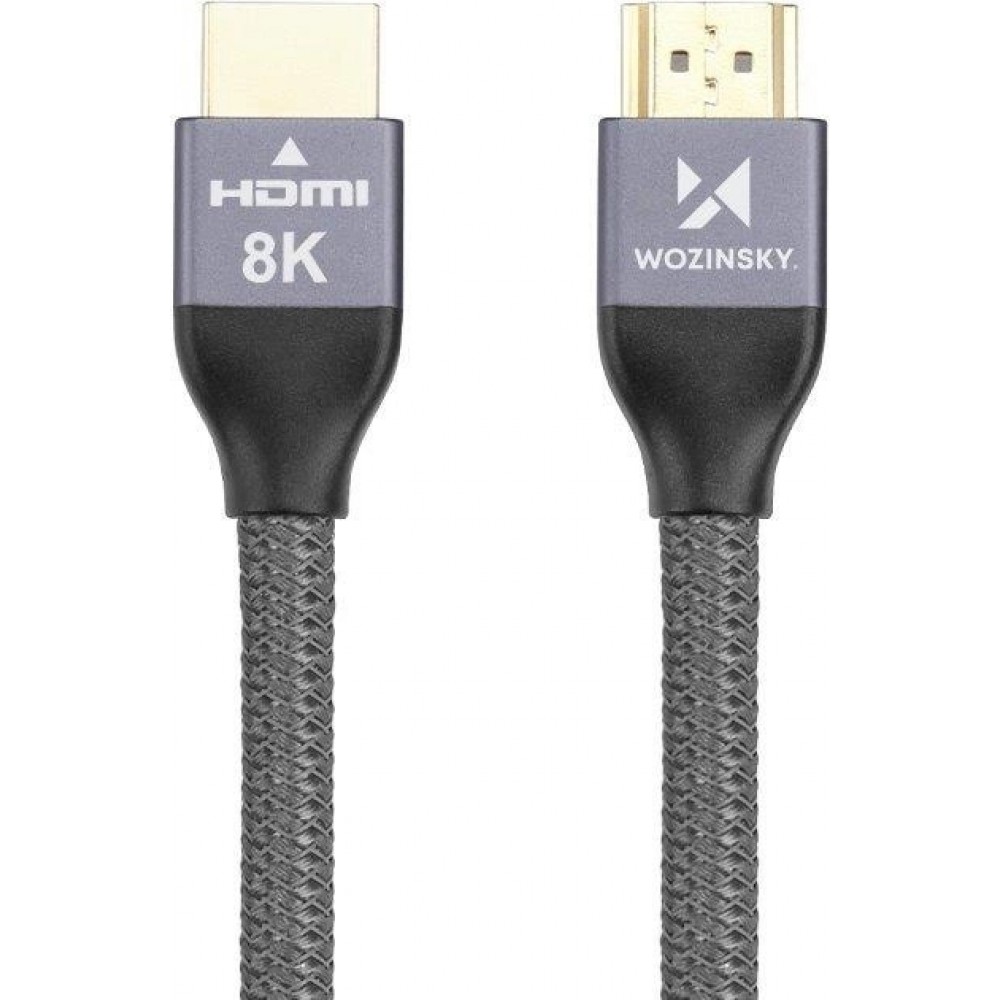 Câble HDMI 2.1 8K 60 Hz 48 Gbps / 4K 120 Hz / 2K 144 Hz (1 m) Wozinsky - Argent