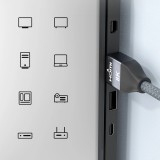 Câble HDMI 2.1 8K 60 Hz 48 Gbps / 4K 120 Hz / 2K 144 Hz (1 m) Wozinsky - Argent