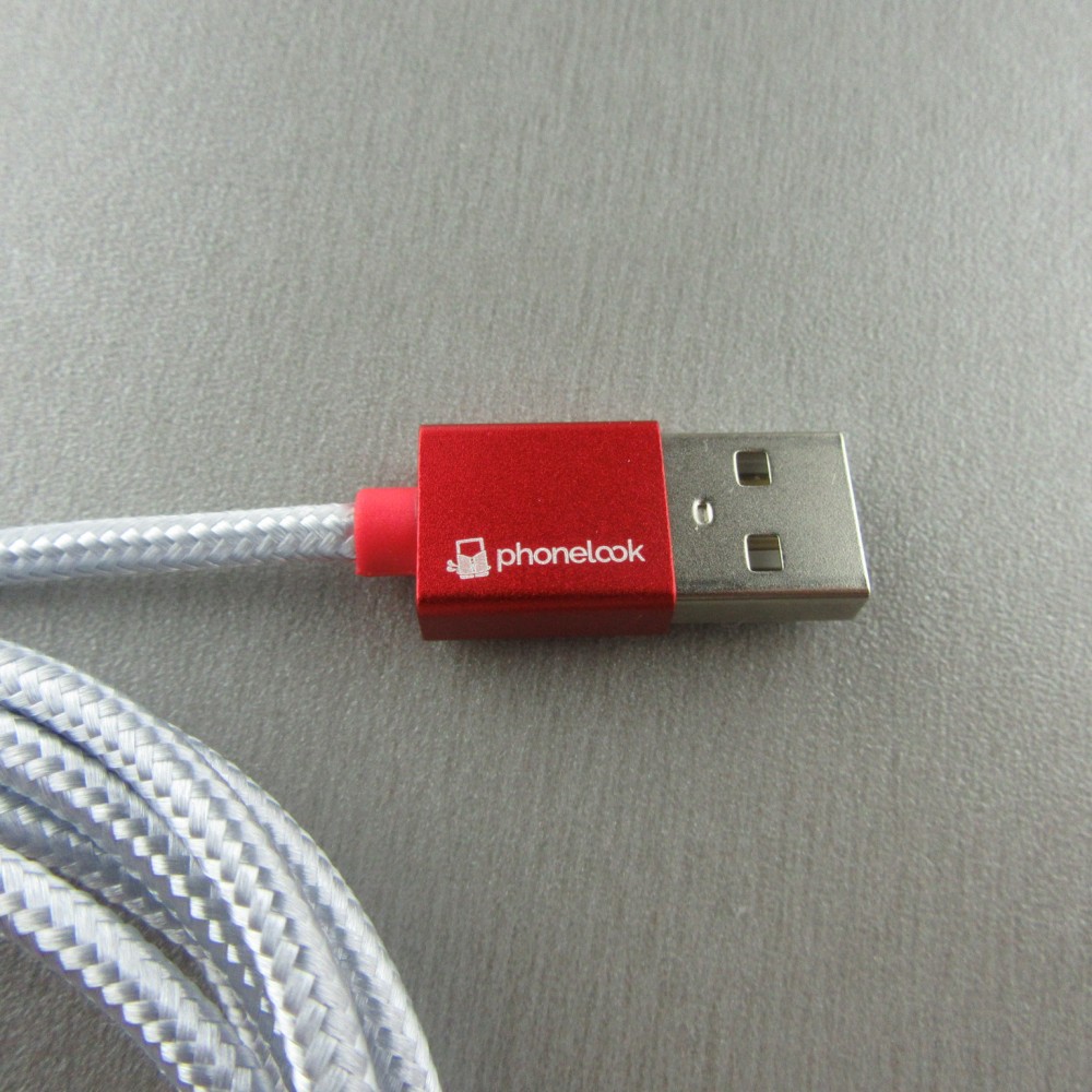 Câble Lightning (1.5 m) iPhone vers USB - Nylon argent PhoneLook