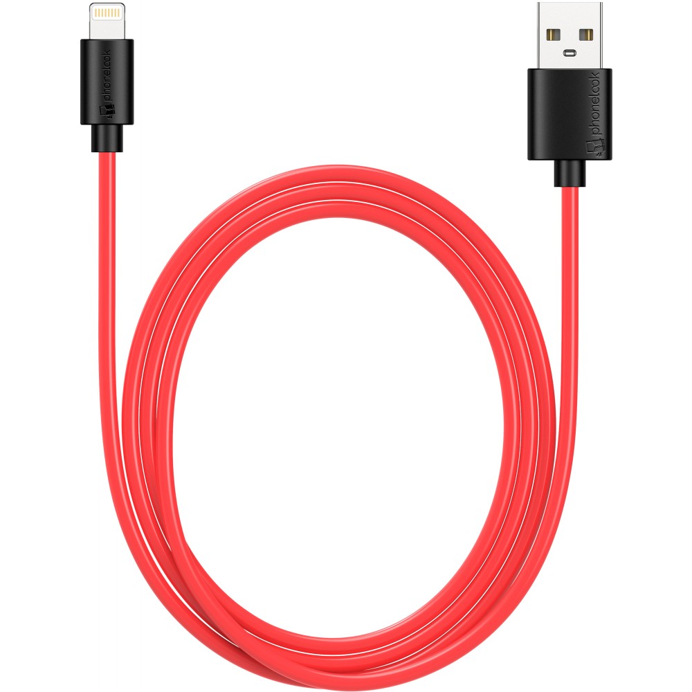 Pour Micro-Rouge Noir pour iPhone câble de chargeur embout