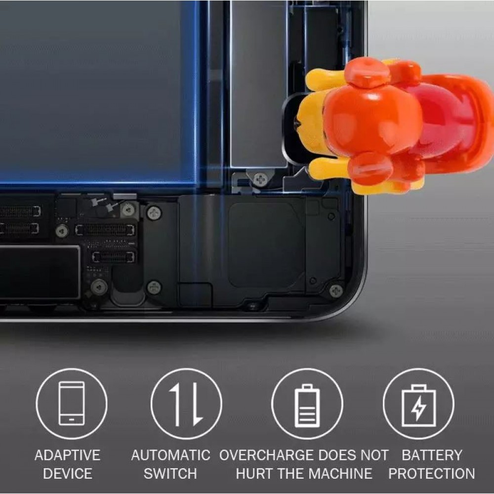 Câble Lightning iPhone USB (1 m) - chien excité qui bouge - Orange