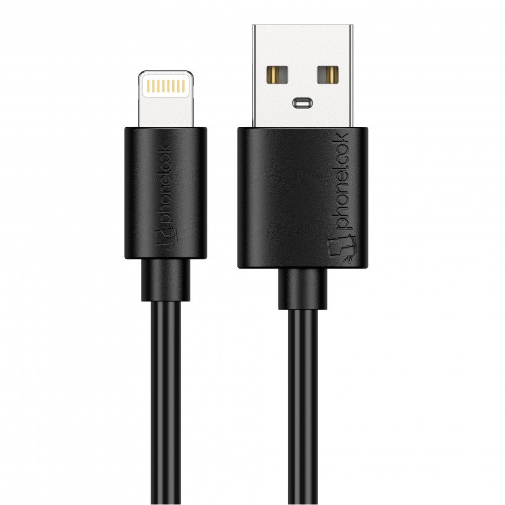 Câble iPhone (1 m) Lightning vers USB-A - PhoneLook - Noir