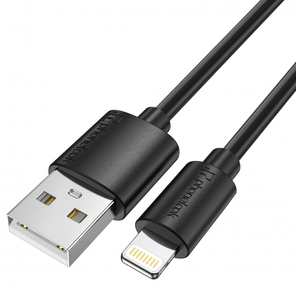 Câble iPhone (1 m) Lightning vers USB-A - PhoneLook - Noir