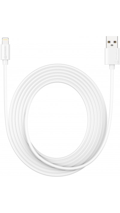 Câble Lightning iPhone USB (3 m) - PhoneLook - Blanc