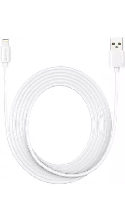 Câble Lightning iPhone USB (3 m) - PhoneLook - Blanc