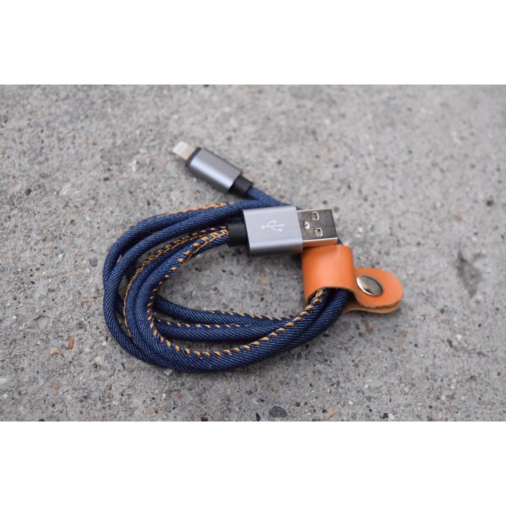 iPhone Ladekabel (1 m) Lightning auf USB-A - Denim Jeans Look