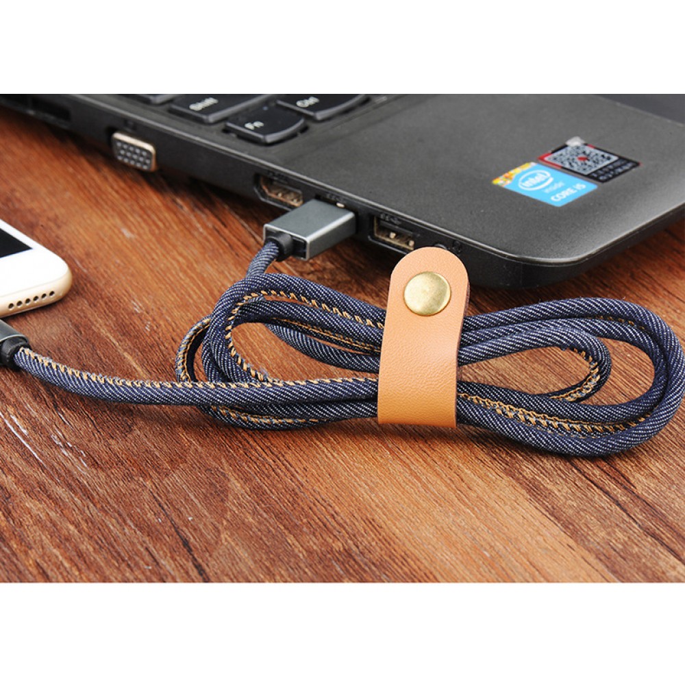 iPhone Ladekabel (1 m) Lightning auf USB-A - Denim Jeans Look