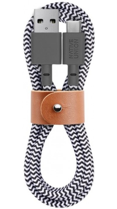 Câble MFi Native Union Belt (1.2 m) USB-A vers USB-C - Zebra