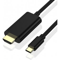 USB-C zu HDMI 4K Kabel (1.8 m) kompatibel mit Thunderbolt 3 (MacBook, iPad Pro) - Schwarz