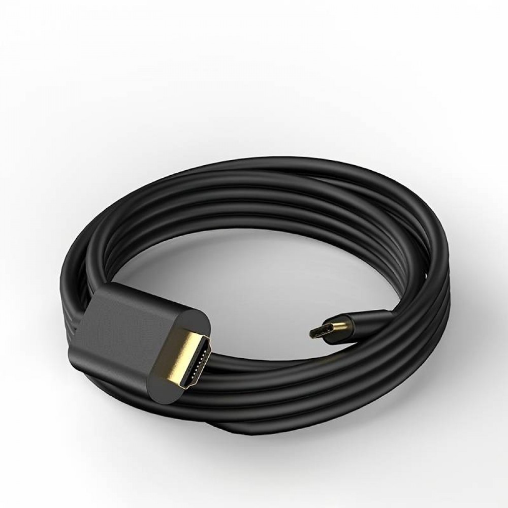 USB-C zu HDMI 4K Kabel (1.8 m) kompatibel mit Thunderbolt 3 (MacBook, iPad Pro) - Schwarz