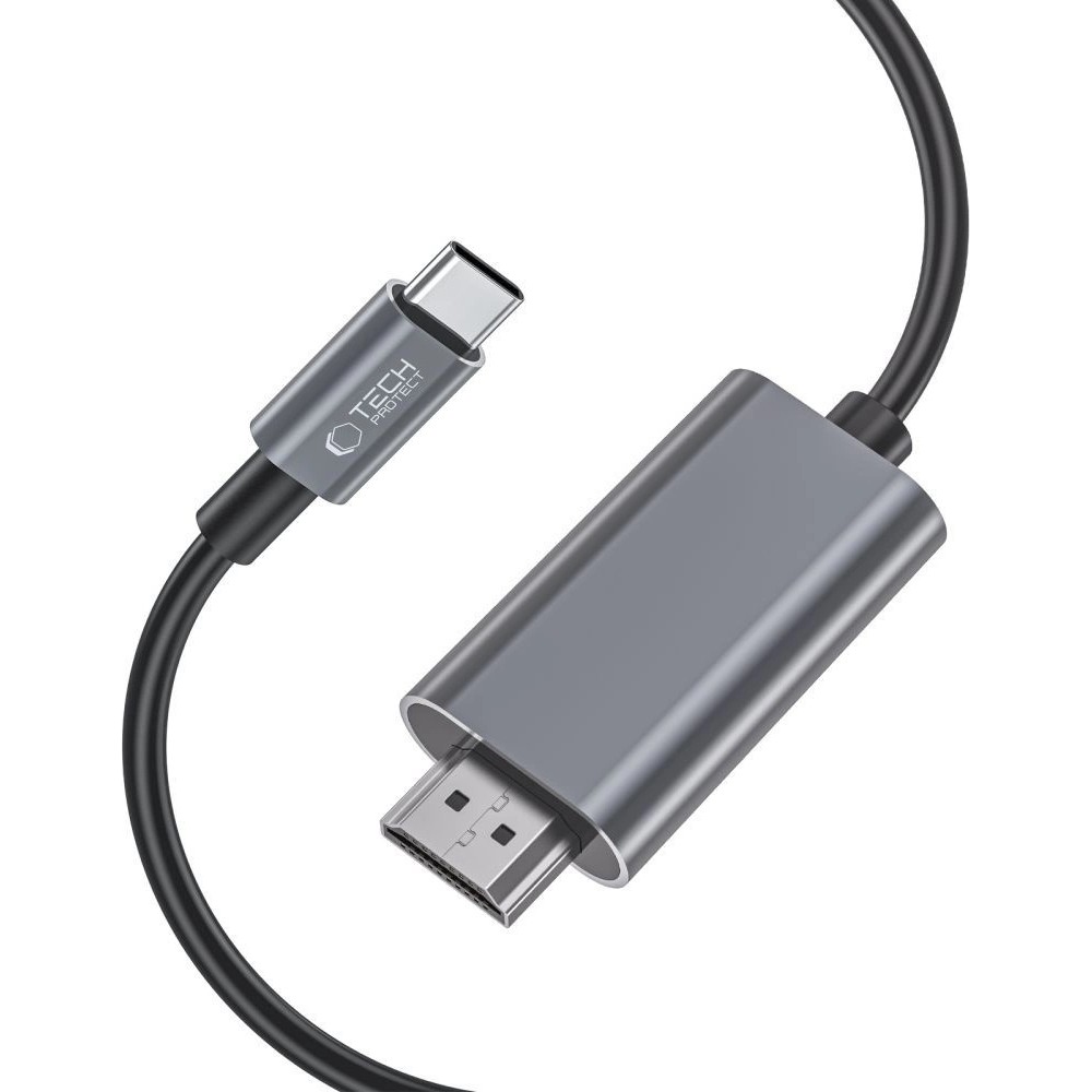 Câble USB-C vers HDMI 4K 60Hz Tech-Protect UltraBoost (2 m) - Noir