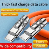 USB-C zu USB-C Ladekabel (2m) robust und bunt mit stylischem Kopf aus Aluminium - Gelb
