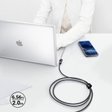 Acefast C5-03 - USB-C zu USB-C Kabel PD QC 100W 5A 480Mb/s (2 m) - Schwarz