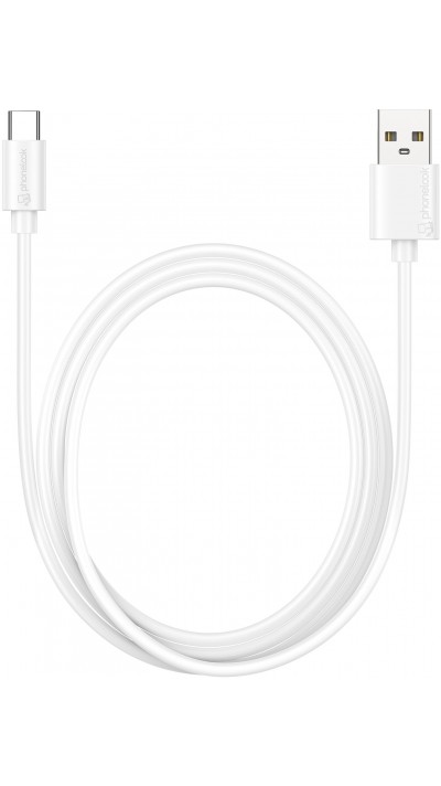 Câble chargeur USB-A vers USB-C (50 cm) - PhoneLook - Blanc