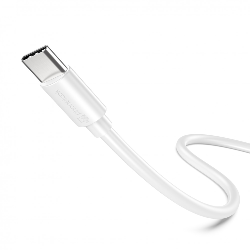 Câble chargeur USB-A vers USB-C (50 cm) - PhoneLook - Blanc