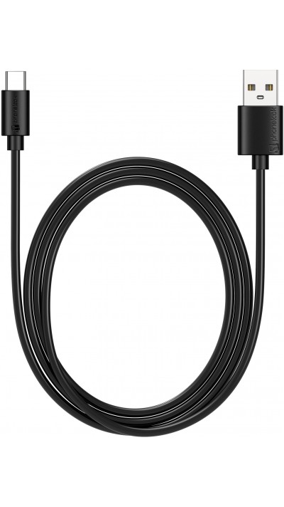 Câble chargeur (30 cm) USB-A vers USB-C - PhoneLook - Noir