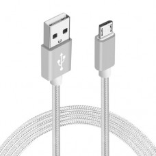 Ladekabel (1 m) USB-C auf USB-A - Nylon metal - Silber