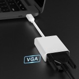 Câble adaptateur USB-C à VGA (1080p) converteur support hot plug-in - Argent