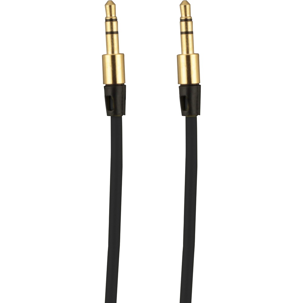 Câble stéréo double connexion AUX 3,5 mm fiche audio + 1 mètre Noir