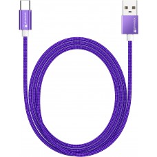 Ladekabel (1.5 m) USB-A auf USB-C - Nylon PhoneLook - Violett