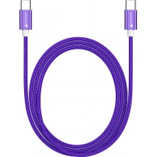 Ladekabel (1.5 m) USB-C auf USB-C - Nylon PhoneLook - Violett
