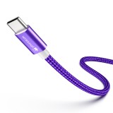 Câble chargeur (1.5 m) USB-C vers USB-C - Nylon PhoneLook - Violet