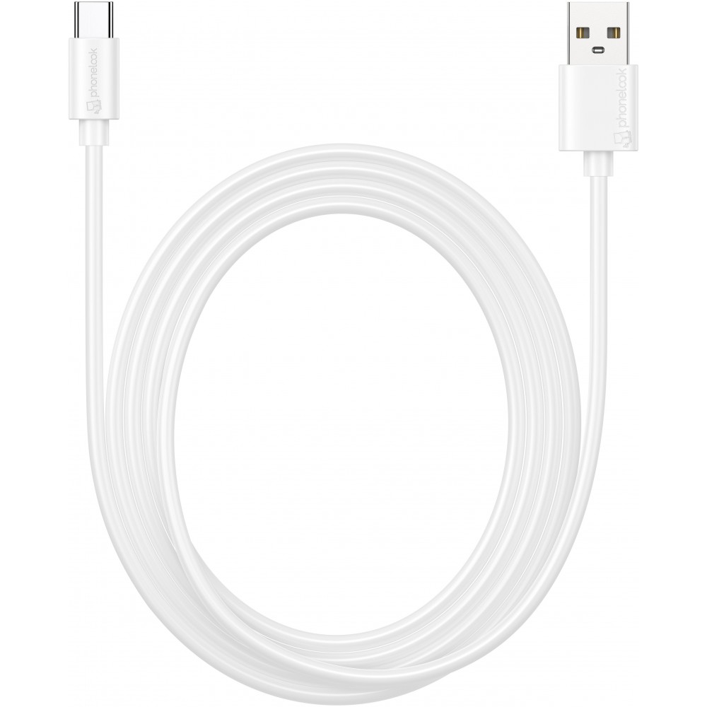 Câble de charge USB-A vers USB-C (2 m) PhoneLook - Blanc