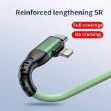 4 in 1 Multifunktions Ladekabel Nylon mit USB-A, USB-C & Lightning Anschluss 1.8m - Grau