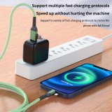 4 in 1 Multifunktions Ladekabel Nylon mit USB-A, USB-C & Lightning Anschluss 1.8m - Grau