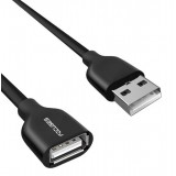 USB-A Verlängerungskabel (1 m) mit USB-A Stecker - USB Stick Speicher - Schwarz