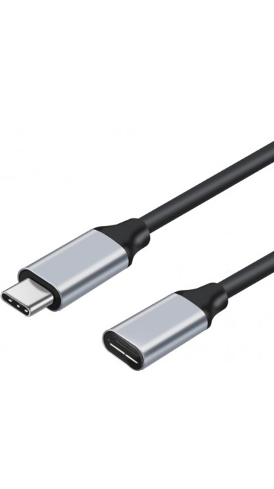 Câble d'extension (1 m) USB-C avec connecteur USB-C - Clé USB adaptateur - Noir