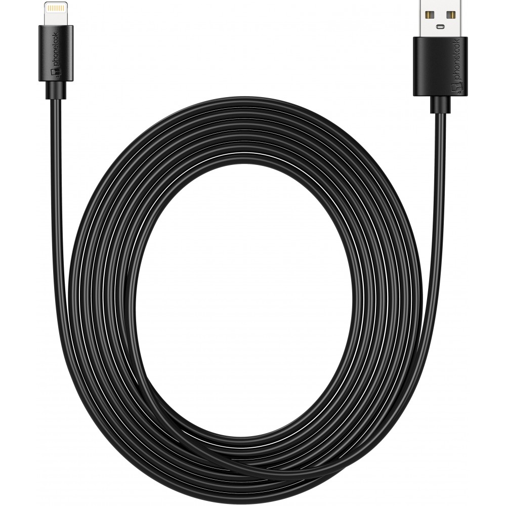 iPhone Kabel (3 m) Lightning auf USB-A - PhoneLook - Schwarz