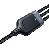Joyroom Multi-Usage S-A18 3-in-1 Nylon Kabel USB-A zu Lightning / USB-C / Micro USB - Schwarz (30 cm)