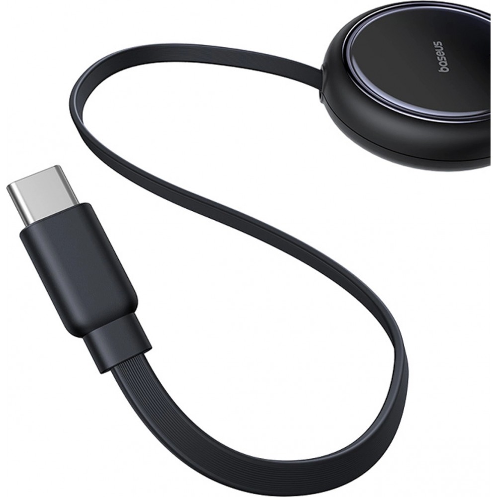 Baseus Bright Mirror Series 2x USB-C 100W (1 m) Aufrollbares Kabel - Schwarz