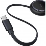 Baseus Bright Mirror Series 2x USB-C 100W (1 m) Aufrollbares Kabel - Schwarz