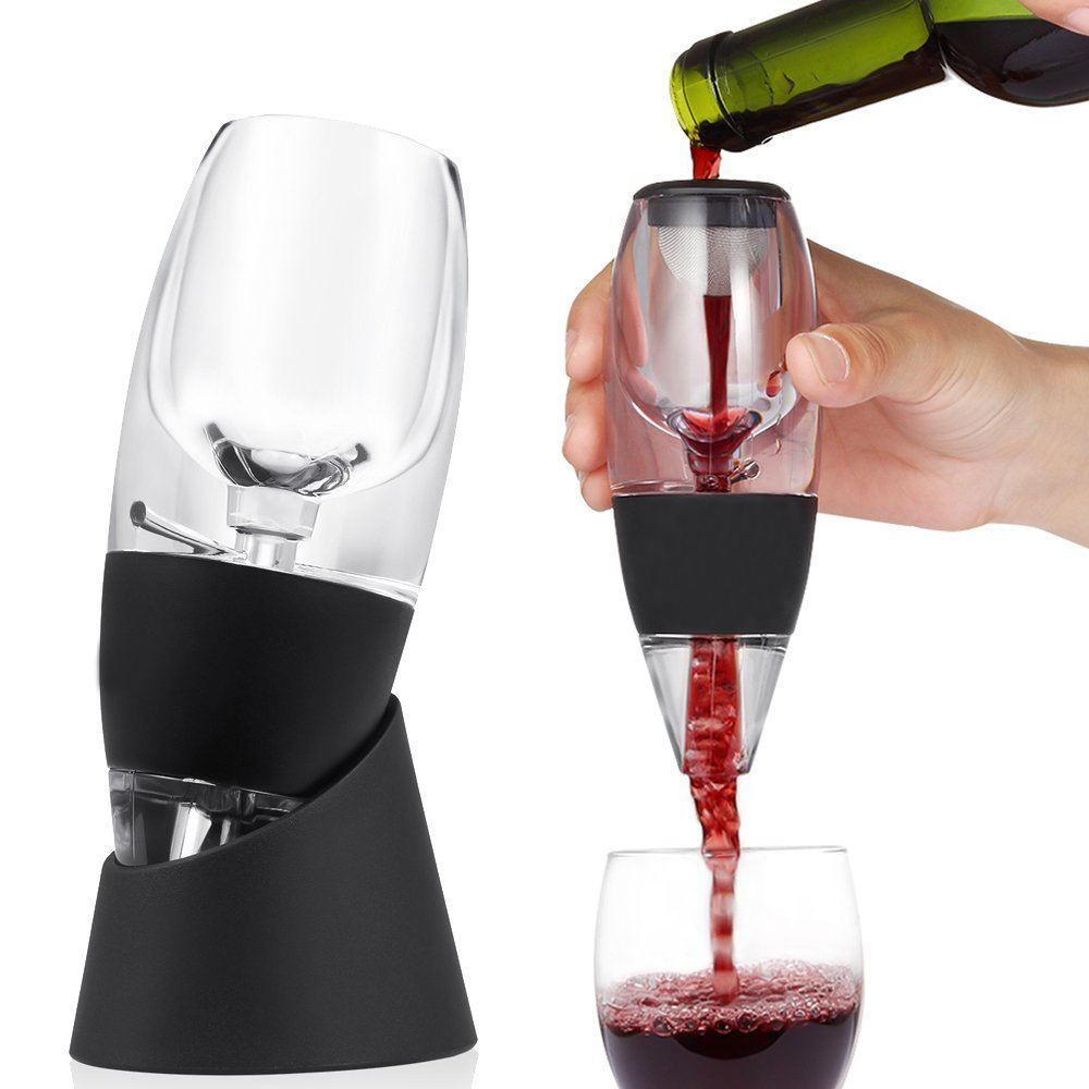 Magic Decanter - Bouchon aérateur pour vin - Noir