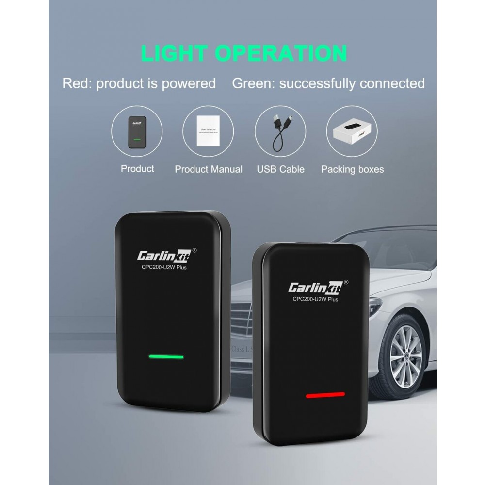 Carlinkit 3.0 Wireless CarPlay Adapter - Adaptateur sans fil pour