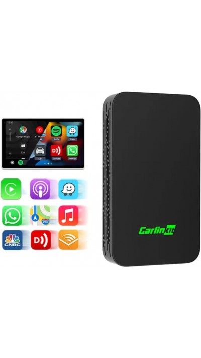 Carlinkit 5.0 2air - Adaptateur sans fil pour voiture avec Apple CarPlay & Android Auto (CPC200-2air)