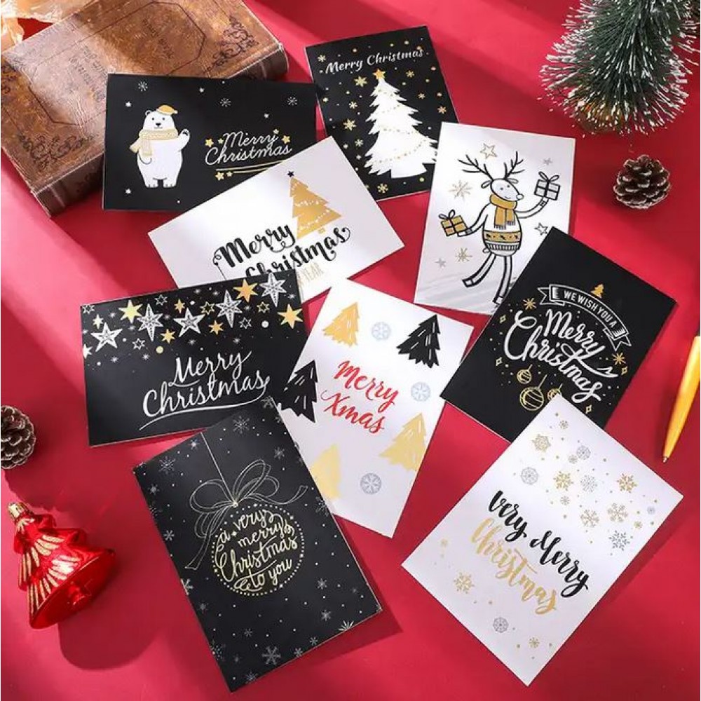 Carte de vœux de Noël avec enveloppe - Design aléatoire (24 designs différents)