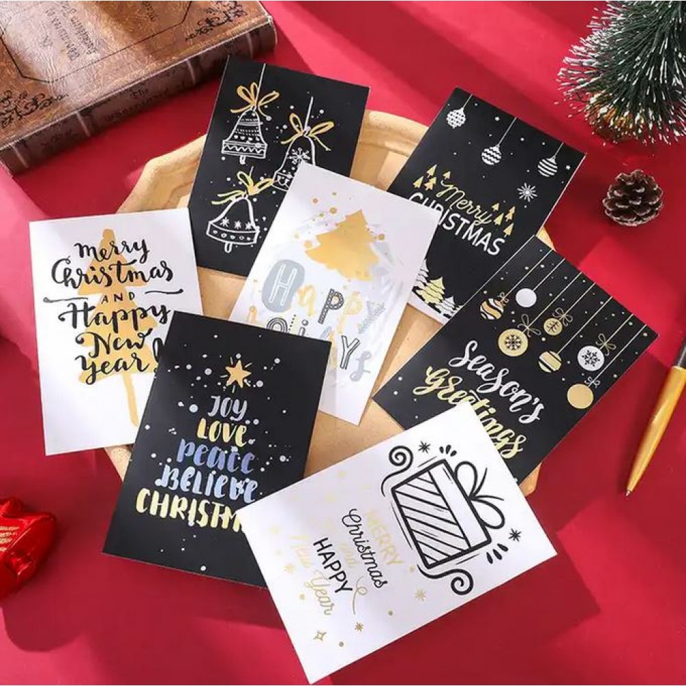 Carte de vœux de Noël avec enveloppe - Design aléatoire (24 designs différents)