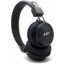 NIA X3 - Casque Bluetooth sans fil On-Ear basses profondes et connexion SD/AUX - Noir