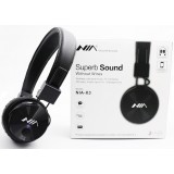 NIA X3 - Kabellose Bluetooth Kopfhörer On-Ear tiefer Bass Inkl. AUX/SD Karten Anschluss - Schwarz