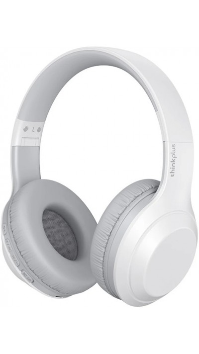Casque Lenovo thinkplus TH10 over-ear sans fil Bluetooth 5.0 Dualpower loudspeaker - Blanc