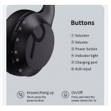 Casque Remax RB-660HB sans fil Bluetooth 5.0 Over-Ear wireless HD stereo sound + Pure Bass - Noir