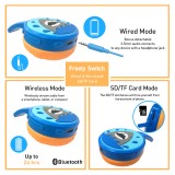 Coole Wireless Bluetooth 5.3 Kopfhörer für Kinder mit gedämpfter Lautstärke 85dB und lustigem Design - Shark
