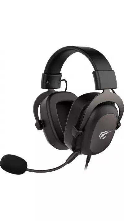 Casque de jeu filaire HAVIT 3.5mm avec son surround 3D et microphone détachable pour Xbox PlayStation PC Switch - Noir