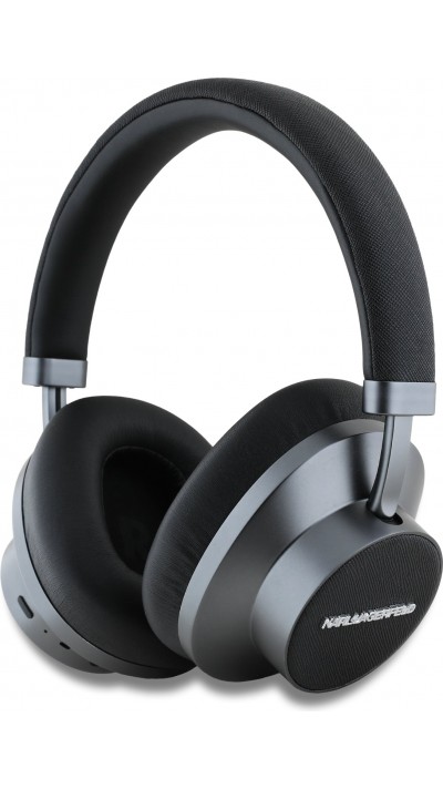 Casque sans fil Bluetooth Karl Lagerfeld Saffiano ANC/ENC audio haute qualité avec boîte - Noir