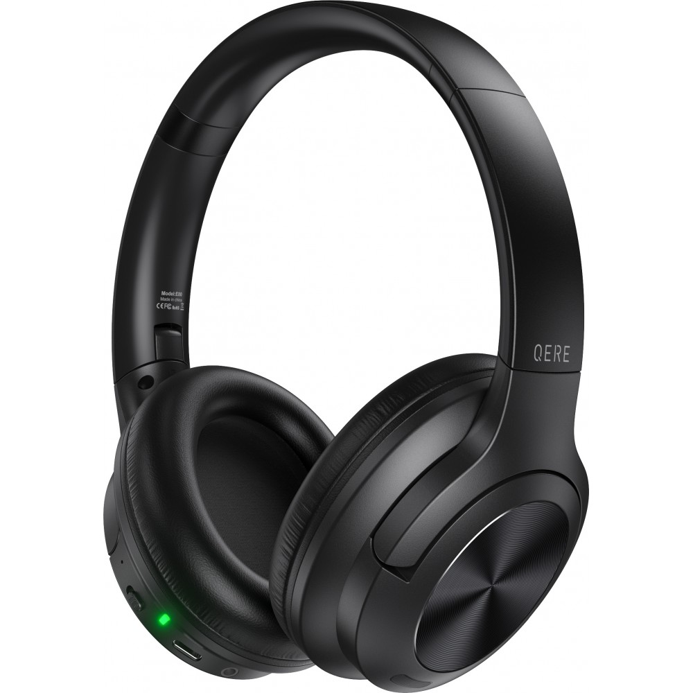 Casque sans fil Bluetooth Qere E80 Active Noise Cancellation (ANC) - Noir